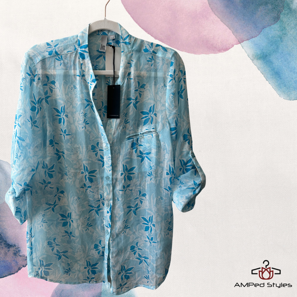 KUT JASMINE TOP IN NICCOLO-LT BLUE - Picture 15 of 15